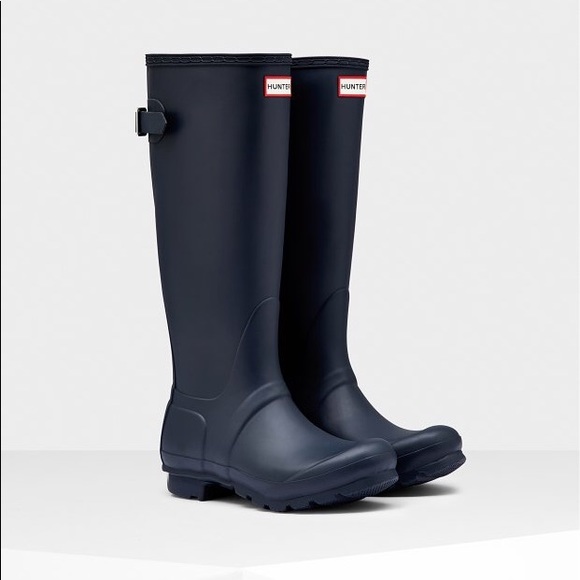 womens navy blue rain boots